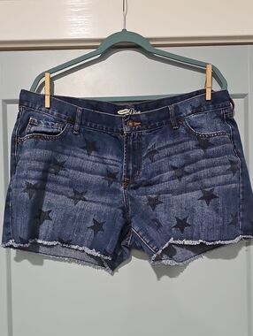 Old Navy Blue Star Print Denim Shorts
